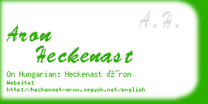 aron heckenast business card